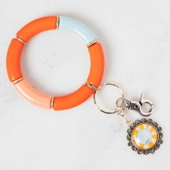 Plunder Design TANGIE Bracelet Keychain Pendant Matte Gold Bronze Accents NIB - Picture 1 of 7